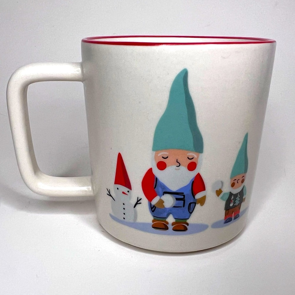 Gnome Woodsman Snowman Christmas Mug by Indigo